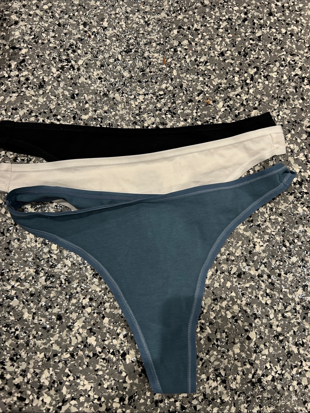 Quince Cotton panties thong  Bottoms - Black, White, Blue